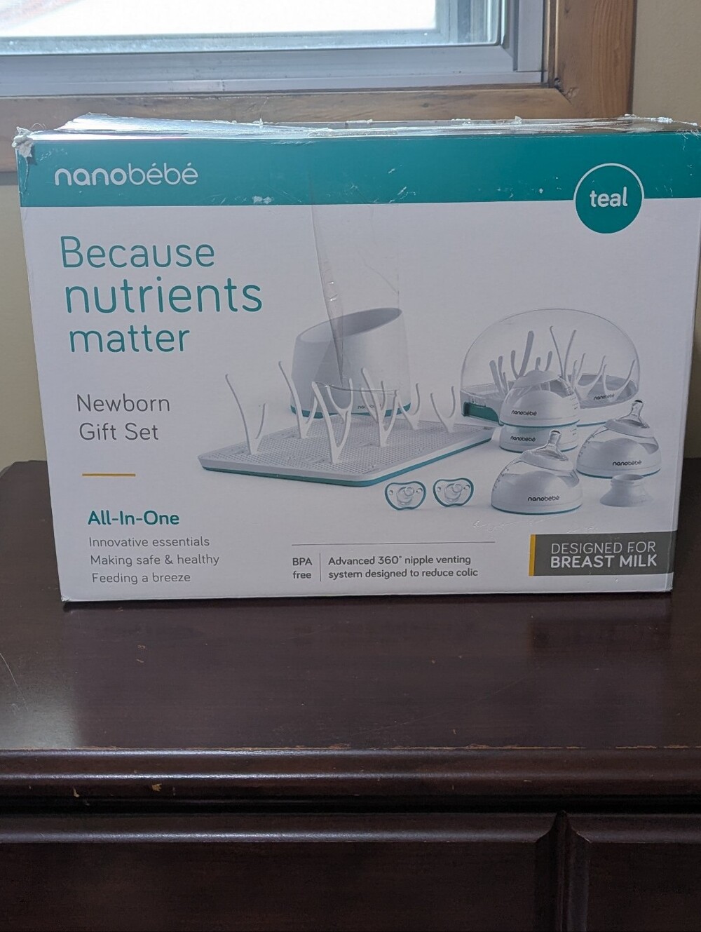 Nanobebe Newborn Breastmilk Bottle Set Teal *Incomplete*